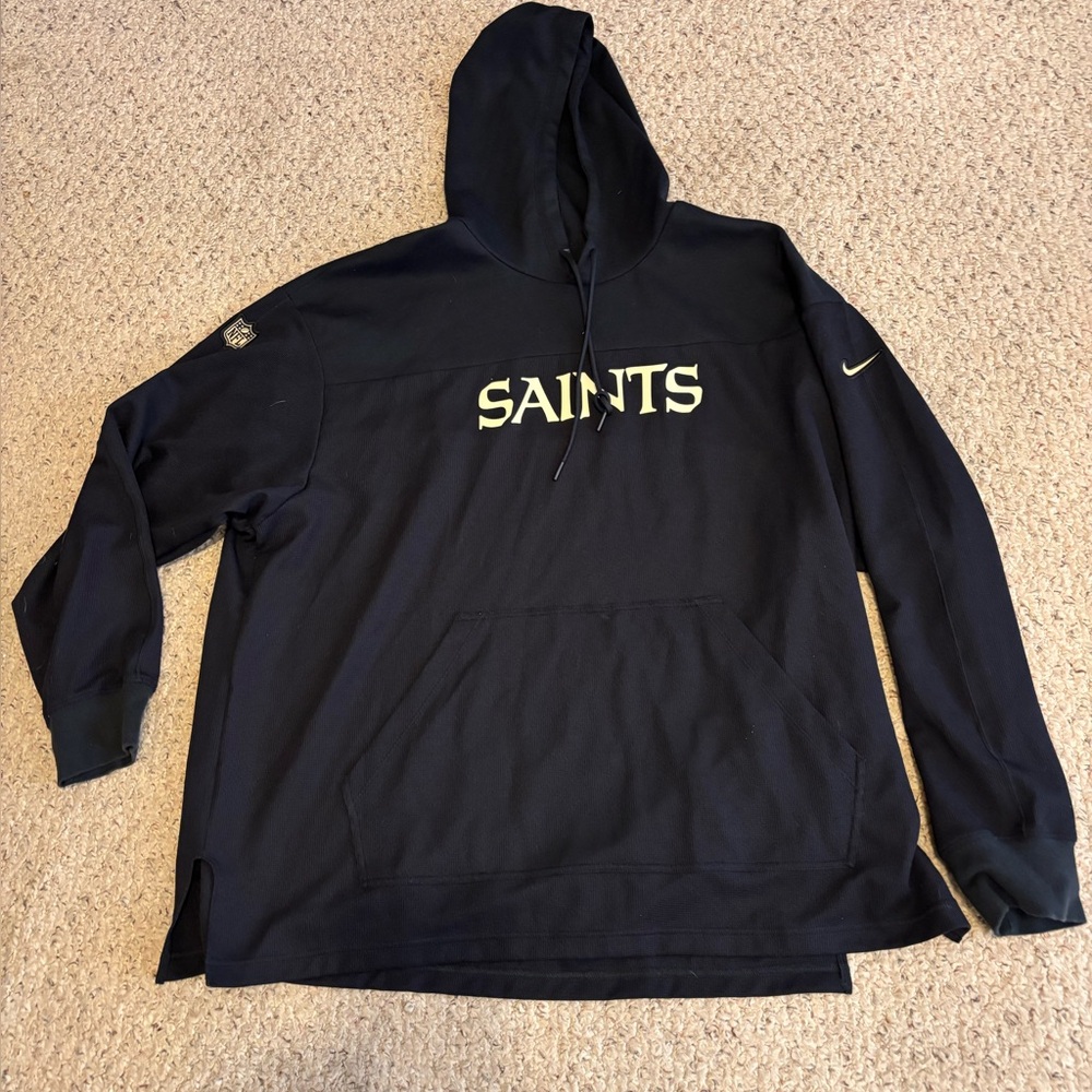 NIKE NFL NEW ORLEANS SAINTS XXL HOODIE SWEATSHIRT FOOTBALL NAVY BLUE EUC